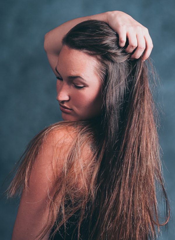 woman with brown hair and black hair